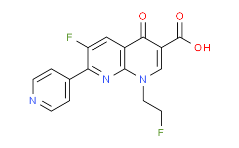 CAS No. 99108-92-6, 6-fluoro-1-(2-fluoroethyl)-4-oxo-7-(pyridin-4-yl)-1,4-dihydro-1,8-naphthyridine-3-carboxylic acid