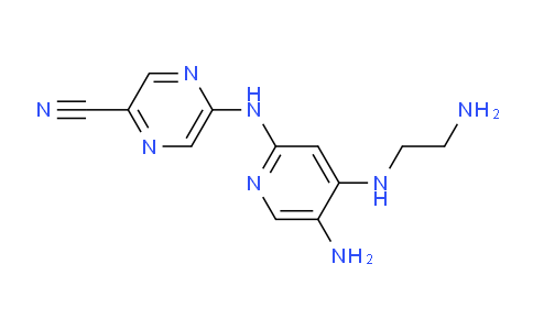 CAS No. 1137475-62-7, 5-((5-amino-4-((2-aminoethyl)amino)pyridin-2-yl)amino)pyrazine-2-carbonitrile