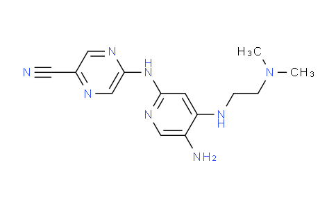 CAS No. 1137475-63-8, 5-((5-amino-4-((2-(dimethylamino)ethyl)amino)pyridin-2-yl)amino)pyrazine-2-carbonitrile