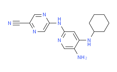 CAS No. 1137476-42-6, 5-((5-amino-4-(cyclohexylamino)pyridin-2-yl)amino)pyrazine-2-carbonitrile