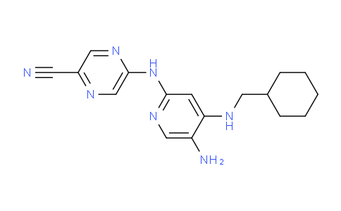 CAS No. 1137476-47-1, 5-((5-amino-4-((cyclohexylmethyl)amino)pyridin-2-yl)amino)pyrazine-2-carbonitrile