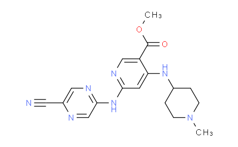 MC711356 | 1137475-97-8 | methyl 6-((5-cyanopyrazin-2-yl)amino)-4-((1-methylpiperidin-4-yl)amino)nicotinate