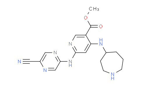 CAS No. 1137476-98-2, methyl 4-(azepan-4-ylamino)-6-((5-cyanopyrazin-2-yl)amino)nicotinate