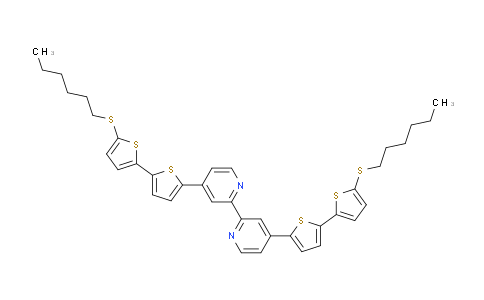CAS No. 1190631-38-9, 4,4'-bis(5'-(hexylthio)-[2,2'-bithiophen]-5-yl)-2,2'-bipyridine