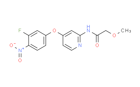 CAS No. 1337931-76-6, N-(4-(3-fluoro-4-nitrophenoxy)pyridin-2-yl)-2-methoxyacetamide