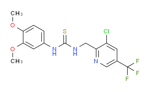CAS No. 326815-17-2, 1-((3-chloro-5-(trifluoromethyl)pyridin-2-yl)methyl)-3-(3,4-dimethoxyphenyl)thiourea