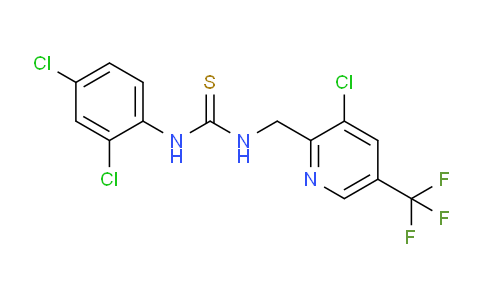 CAS No. 326815-13-8, 1-((3-chloro-5-(trifluoromethyl)pyridin-2-yl)methyl)-3-(2,4-dichlorophenyl)thiourea
