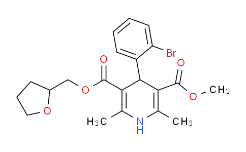CAS No. 222988-57-0, 3-methyl 5-((tetrahydrofuran-2-yl)methyl) 4-(2-bromophenyl)-2,6-dimethyl-1,4-dihydropyridine-3,5-dicarboxylate
