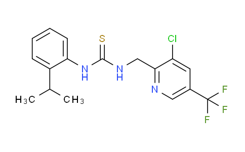 CAS No. 326815-31-0, 1-((3-chloro-5-(trifluoromethyl)pyridin-2-yl)methyl)-3-(2-isopropylphenyl)thiourea