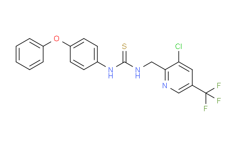 CAS No. 326815-40-1, 1-((3-chloro-5-(trifluoromethyl)pyridin-2-yl)methyl)-3-(4-phenoxyphenyl)thiourea