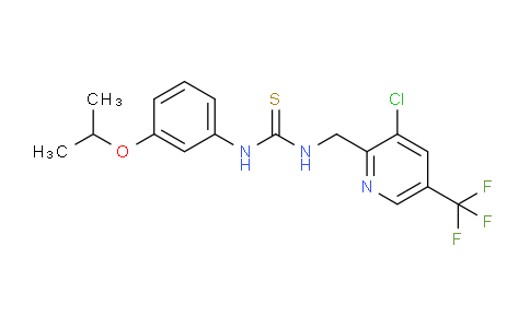 CAS No. 326815-42-3, 1-((3-chloro-5-(trifluoromethyl)pyridin-2-yl)methyl)-3-(3-isopropoxyphenyl)thiourea