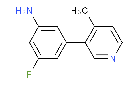CAS No. 791644-60-5, 3-fluoro-5-(4-methylpyridin-3-yl)aniline