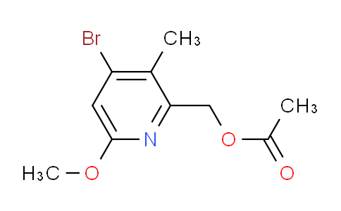 CAS No. 905557-10-0, (4-bromo-6-methoxy-3-methylpyridin-2-yl)methyl acetate