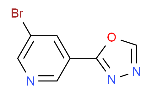 CAS No. 924869-13-6, 3-Bromo-5-(1,3,4-oxadiazol-2-yl)pyridine