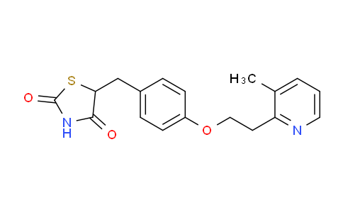 CAS No. 105355-33-7, 5-(4-(2-(3-methylpyridin-2-yl)ethoxy)benzyl)thiazolidine-2,4-dione