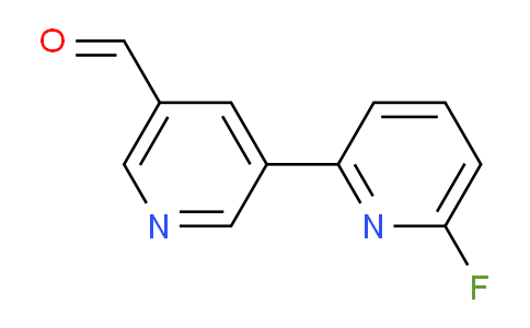 CAS No. 1346686-99-4, 6-fluoro-[2,3'-bipyridine]-5'-carbaldehyde