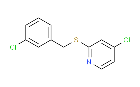 CAS No. 1346707-50-3, 4-chloro-2-((3-chlorobenzyl)thio)pyridine