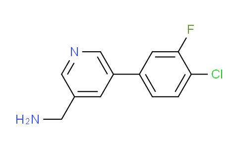 CAS No. 1346691-97-1, (5-(4-chloro-3-fluorophenyl)pyridin-3-yl)methanamine