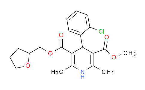 CAS No. 163979-47-3, 3-methyl 5-((tetrahydrofuran-2-yl)methyl) 4-(2-chlorophenyl)-2,6-dimethyl-1,4-dihydropyridine-3,5-dicarboxylate