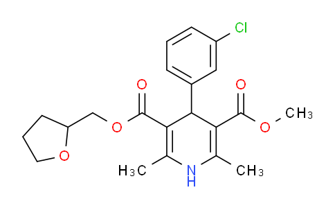 CAS No. 163979-48-4, 3-methyl 5-((tetrahydrofuran-2-yl)methyl) 4-(3-chlorophenyl)-2,6-dimethyl-1,4-dihydropyridine-3,5-dicarboxylate