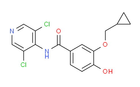 CAS No. 475271-62-6, 3-(cyclopropylmethoxy)-N-(3,5-dichloropyridin-4-yl)-4-hydroxybenzamide