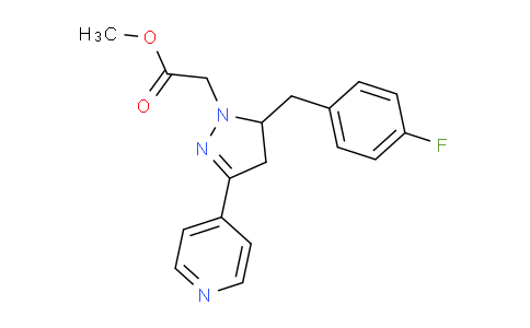 CAS No. 1001383-87-4, methyl 2-(5-(4-fluorobenzyl)-3-(pyridin-4-yl)-4,5-dihydro-1H-pyrazol-1-yl)acetate