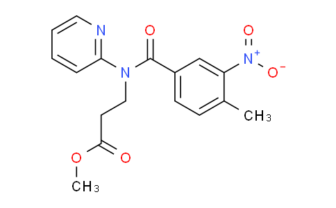 CAS No. 694517-54-9, methyl 3-(4-methyl-3-nitro-N-(pyridin-2-yl)benzamido)propanoate