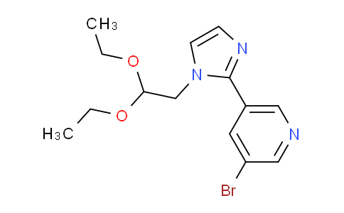 CAS No. 941294-55-9, 3-Bromo-5-(1-(2,2-diethoxyethyl)-1H-imidazol-2-yl)pyridine