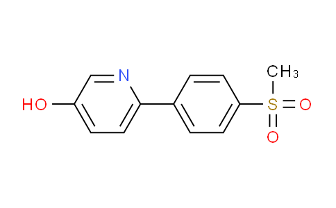 CAS No. 1032825-20-9, 6-(4-(Methylsulfonyl)phenyl)pyridin-3-ol