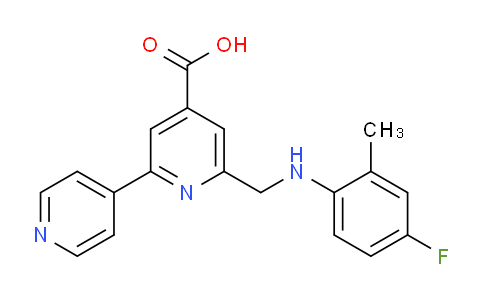 CAS No. 1150641-96-5, 6-(((4-fluoro-2-methylphenyl)amino)methyl)-[2,4'-bipyridine]-4-carboxylic acid