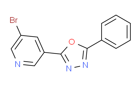 CAS No. 1187385-63-2, 2-(5-Bromopyridin-3-yl)-5-phenyl-1,3,4-oxadiazole