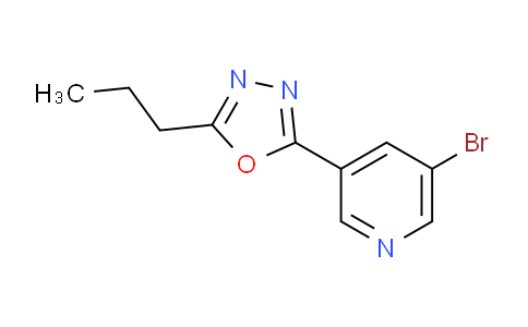 CAS No. 1187385-81-4, 2-(5-Bromopyridin-3-yl)-5-propyl-1,3,4-oxadiazole