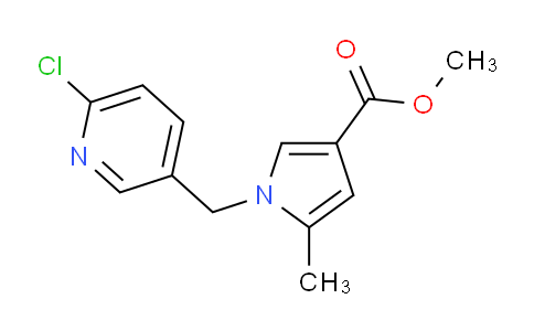 CAS No. 1225380-37-9, methyl 1-((6-chloropyridin-3-yl)methyl)-5-methyl-1H-pyrrole-3-carboxylate