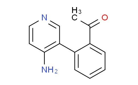 CAS No. 1258610-21-7, 1-(2-(4-aminopyridin-3-yl)phenyl)ethan-1-one