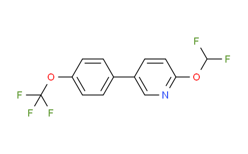 CAS No. 1261728-42-0, 2-(difluoromethoxy)-5-(4-(trifluoromethoxy)phenyl)pyridine