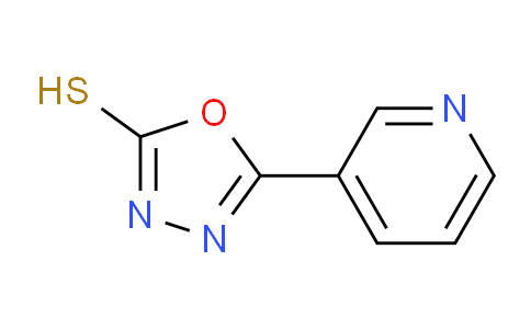 CAS No. 3690-46-8, 5-(3-Pyridinyl)-1,3,4-oxadiazole-2-thiol