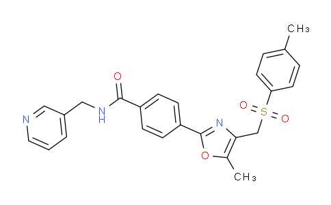 CAS No. 894187-61-2, 4-(5-methyl-4-(tosylmethyl)oxazol-2-yl)-N-(pyridin-3-ylmethyl)benzamide