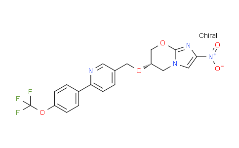 CAS No. 1257426-19-9, (S)-2-Nitro-6-((6-(4-(trifluoromethoxy)phenyl)pyridin-3-yl)methoxy)-6,7-dihydro-5H-imidazo[2,1-b][1,3]oxazine
