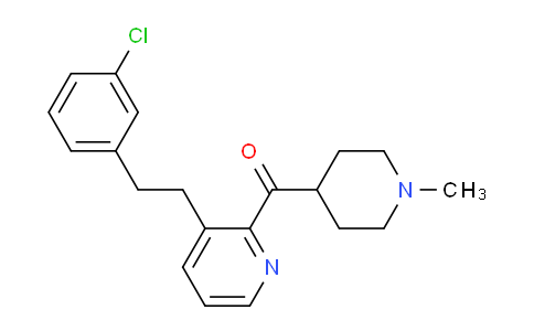 CAS No. 130642-50-1, (3-(3-chlorophenethyl)pyridin-2-yl)(1-methylpiperidin-4-yl)methanone