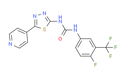 MC712306 | 1430213-30-1 | 1-(4-fluoro-3-(trifluoromethyl)phenyl)-3-(5-(pyridin-4-yl)-1,3,4-thiadiazol-2-yl)urea