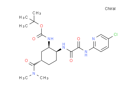 CAS No. 480452-36-6, tert-butyl ((1R,2S,5S)-2-(2-((5-chloropyridin-2-yl)amino)-2-oxoacetamido)-5-(dimethylcarbamoyl)cyclohexyl)carbamate