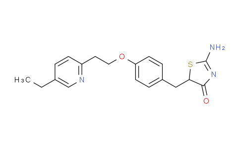 CAS No. 105355-26-8, 2-Amino-5-(4-(2-(5-ethylpyridin-2-yl)-ethoxy)benzyl)thiazol-4(5H)-one