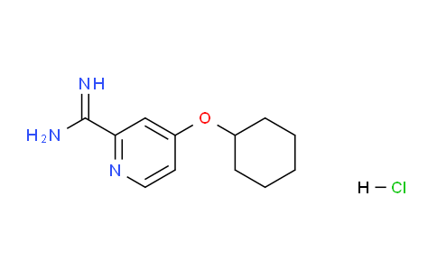 CAS No. 1179360-84-9, 4-(cyclohexyloxy)picolinimidamide hydrochloride