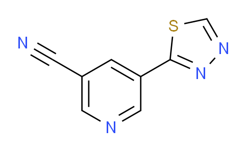 CAS No. 1346687-62-4, 5-(1,3,4-thiadiazol-2-yl)nicotinonitrile