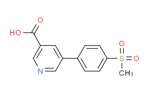 CAS No. 893740-53-9, 5-(4-(Methylsulfonyl)phenyl)nicotinic acid