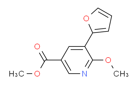 CAS No. 93350-04-0, methyl 5-(furan-2-yl)-6-methoxynicotinate