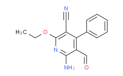 CAS No. 97125-17-2, 6-amino-2-ethoxy-5-formyl-4-phenylnicotinonitrile