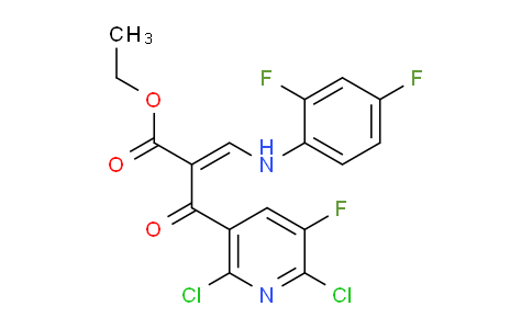 CAS No. 100490-99-1, ethyl (E)-2-(2,6-dichloro-5-fluoronicotinoyl)-3-((2,4-difluorophenyl)amino)acrylate