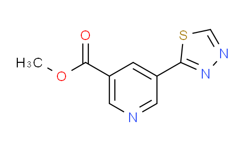 CAS No. 1346687-60-2, methyl 5-(1,3,4-thiadiazol-2-yl)nicotinate