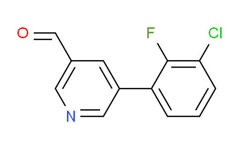 CAS No. 1346692-07-6, 5-(3-chloro-2-fluorophenyl)nicotinaldehyde